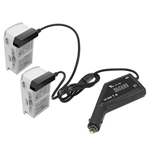 Neigei for Xiaomi FIMI X8 SE Drone 3 in1 USB Car Charger Remote Control Battery Charger - Charge 2 Batteries Charger Compatible Accessory for Xiaomi FIMI X8 SE
