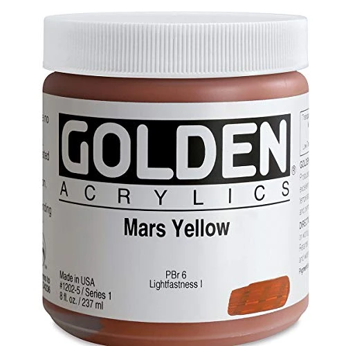 Golden Heavy Body Acrylic - Mars Yellow 8oz jar