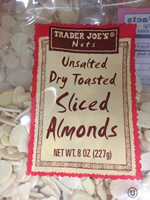 Trader Joes Unsalted Dry Toasted Sliced Almonds - PACK OF 4 Trader Joes Unsalted Dry Toasted Sliced Almonds - PACK OF 4