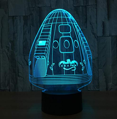 epicurism Space Capsule 7 Color Lamp 3D Visual Led Night Lights for Kids Touch USB Table Lampara Lampe Baby Sleeping Nightlight Room Lamp epicurism Space Capsule 7 Color Lamp 3D Visual Led Night Lights for Kids Touch USB Table Lampara Lampe Baby Sleeping Nightlight Room Lamp