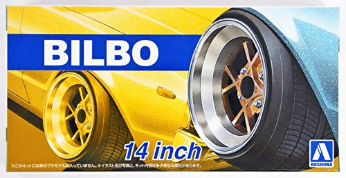 Aoshima 1/24 Scale Bilbo 14 Inch Wheel Set - Plastic Model Buiding Set  53751