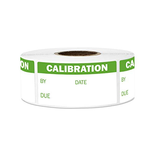 600 Labels - Calibration Stickers for NIST Calibration ISO-900 Calibration Quality Control -2 x 1 Inch Green - 2 Rolls-