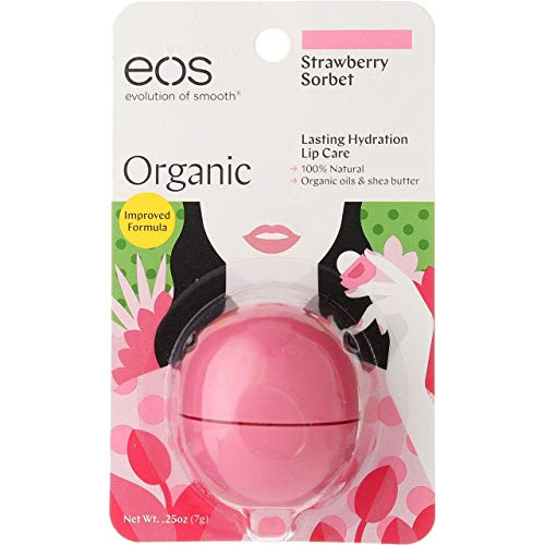 Eos Lip Balm Strawberry S Size .25 Oz Eos Lip Balm Strawberry SorbetPack of 8