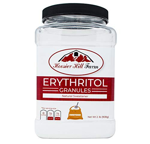 Erythritol Granules -2lbs- by Hoosier Hill Farm Made in the USA. Gluten-Free Natural Sweetener