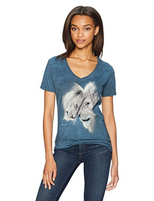 The Mountain Womens Tri-Blend V-Neck White Lions Love T-Shirt Green Medium The Mountain Womens Tri-Blend V-Neck White Lions Love T-Shirt Green Medium