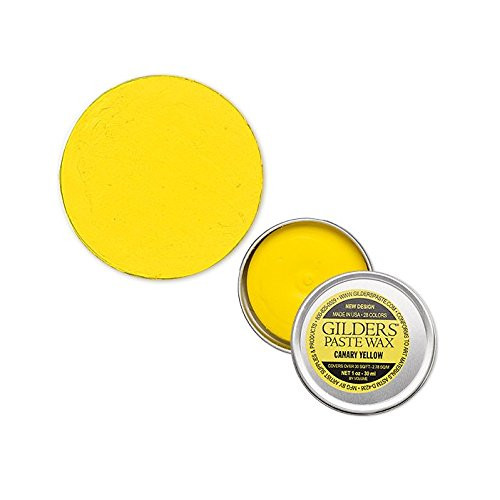 Gilders Paste Wax paste Gilders paste wax 1 ounce canister gilders wax paste 30 ml canister -CANARY YELLOW-