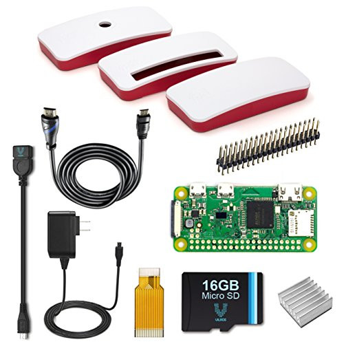 Raspberry Pi Zero W Complete Starter Kit--Official Case Edition--Includes Pi Zero W and 7 Essential Accessories