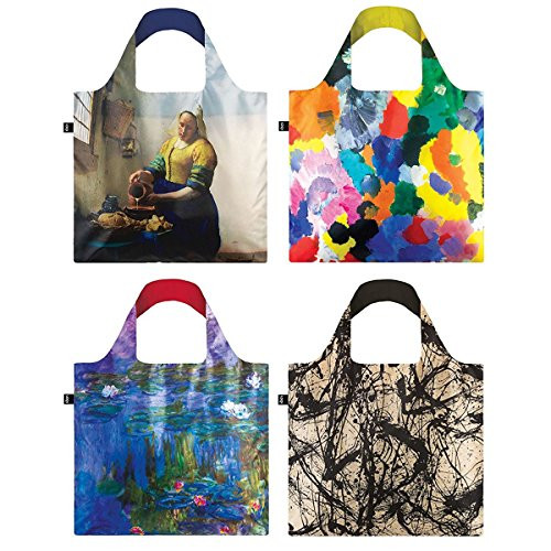 LOQI Museum Reusable Grocery Bag, Multicolor