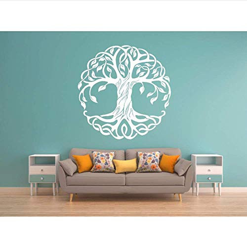 zdduu 57X57 cm Tree Wall Sticker Removable Tree of Life Wall Decal Mandala Circle Trees Vinyl Wall Mural Home Decoration Yoga Wall Art B zdduu 57X57 cm Tree Wall Sticker Removable Tree of Life Wall Decal Mandala Circle Trees Vinyl Wall Mural Home Decoration Yoga Wall Art B