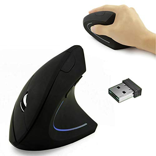 Wireless Mouse Vertical Gaming Mouse USB Computer Mice Ergonomic Desktop Upright Mouse 1600dpi for Pc Laptop Office Home