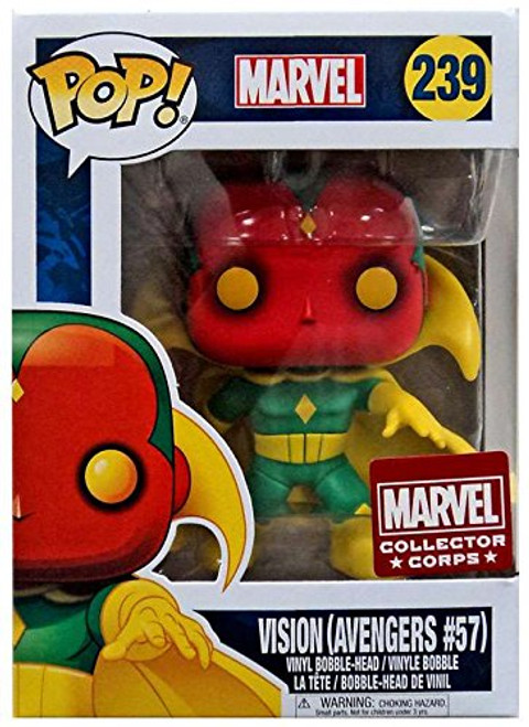 Funko Pop Vinyl Marvel Vision Avengers #57 Bobblehead Figure 239 Funko Pop Vinyl Marvel Vision Avengers #57 Bobblehead Figure 239
