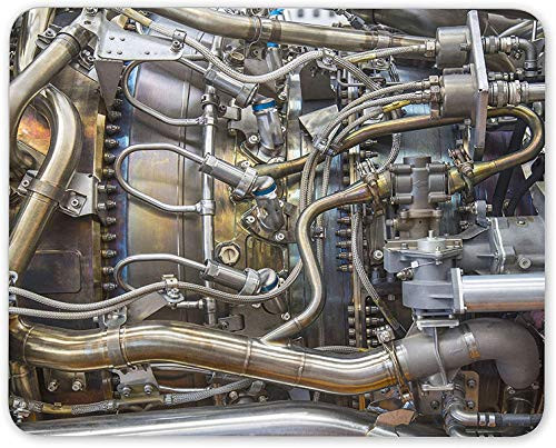14 x 24 Inch Mouse Pad Aircraft Engine Mouse Mat Pad - Airplane Plane Mechanic Fun Computer Gift