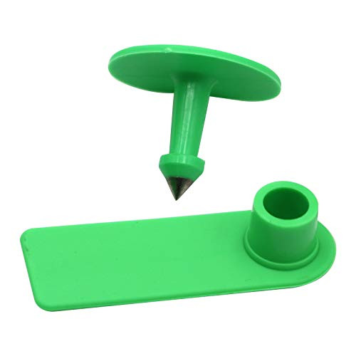 MINYULUA Blank Ear Tags 100 Pieces Blank Livestock Ear Tags Livestock Identification Animal Ear Tag for Animal Goat Sheep Cattle Cows Pigs Cattle Hog -Green-
