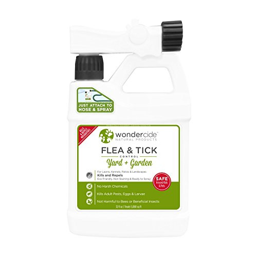 Wondercide Ready-to-Spray Natural Flea and Tick Yard Spray | Kill, Control, Prevent Fleas, Ticks, Mosquitoes & Other Insects | 32oz Covers Up to 5,000 sq ft, Safe Around Kids, Pets, Plants