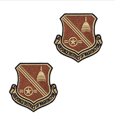USAF District of Washington OCP Spice Brown Patch with Hook Fastener -Military Issued--Veteran Owned Business-2 Pack