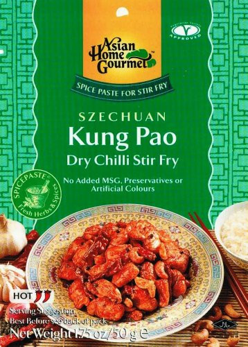 Asian Home Gourmet Szechuan Dry Chilli Stir Fry Kung Pao 1.75-Ounce Boxes -Pack of 12-