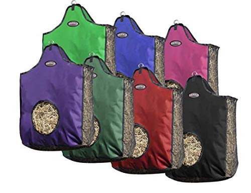 Showman Heavy Denier Nylon Hay Bag w/Mesh Sides -Black-