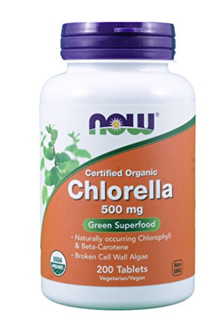 Now Foods Organic Chlorella 500 mg Tablets 200 Count -Pack of 2- Now Foods Organic Chlorella 500 mg Tablets 200 Count -Pack of 2-