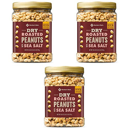 Members Mark Dry Roasted Peanuts with Sea Salt 34.5 Ounce Pack of 3 Members Mark Dry Roasted Peanuts with Sea Salt 34.5 Ounce Pack of 3