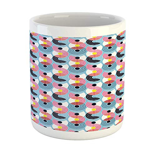 ChocoRa Abstract Mug Contemporary Disc Shaped Circles in Various Pastel Tones Geometric Rings Motif Ceramic Coffee Mug Cup for Water Tea Drinks 11 oz Multicolor ChocoRa Abstract Mug Contemporary Disc Shaped Circles in Various Pastel Tones Geometric Rings Motif Ceramic Coffee Mug Cup for Water Tea Drinks 11 oz Multicolor