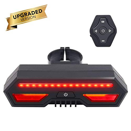 ALLOMN Bike Tail Light Smart Wireless Remote Controller Turn Signal Light USB Rechargeable LED Bicycle Turn Lights for Mountain Road Bike