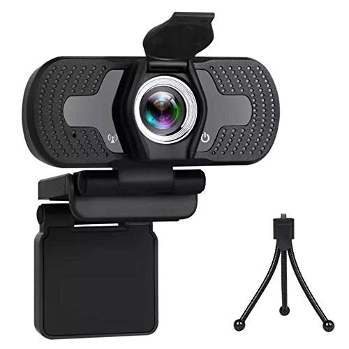 Full HD 1080p-Webcam-with-microphone Widescreen Streaming Video Calling and Recording 1080p Camera Desktop or Laptop Webcam -Black-