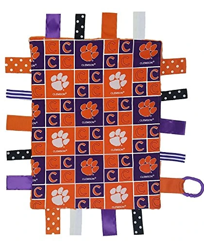 Future Tailgater Clemson Tigers Baby Sensory Tag Minky Blanket