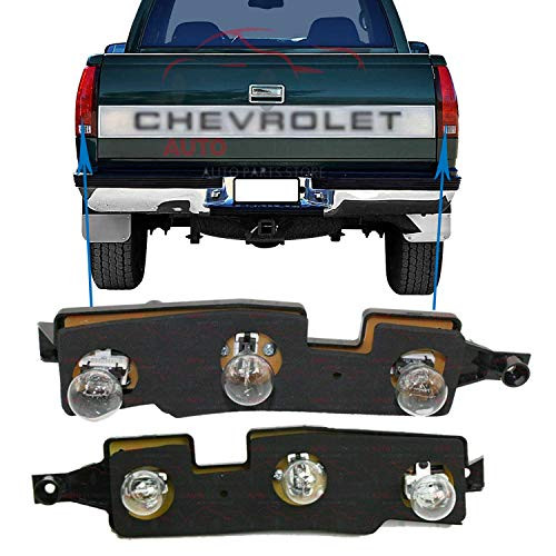 New Rear Tail Lamp Connector Circuit Board Plate With Bulbs Pair For 1988-2000 Chevrolet  and  GMC C/K Series Pickup Truck Direct Replacement 16511566 16511565