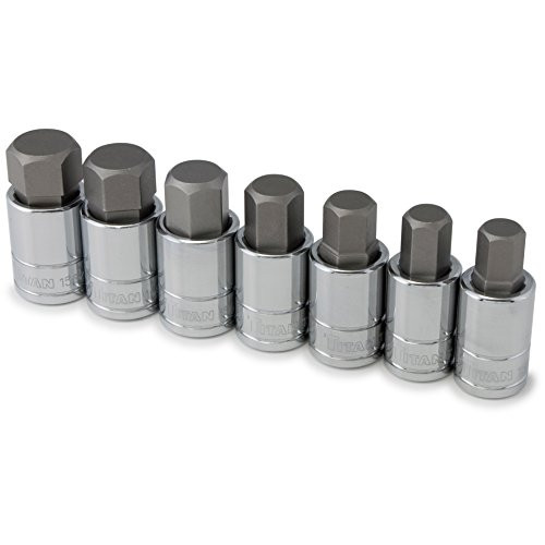 Titan Tools 16157 Metric Large Hex Bit Socket Set, 7 Piece