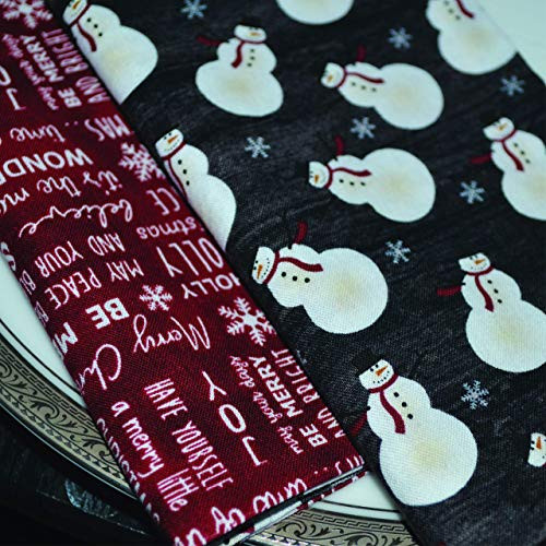 Snowmen Reversible Cloth Napkins/Set of 4