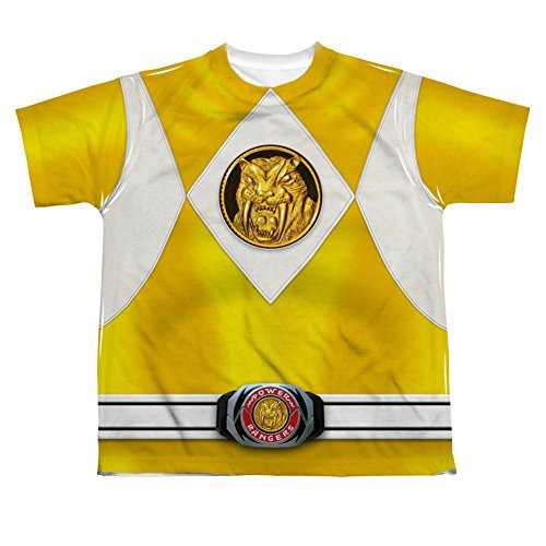Youth Power Rangers - Yellow Ranger Emblem Kids T-Shirt Size YS
