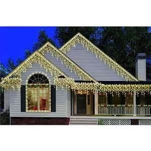 300 High Density Icicle Lights (Indoor/Outdoor 9 feet Clear bulbs white wire) Incandescent BULBS