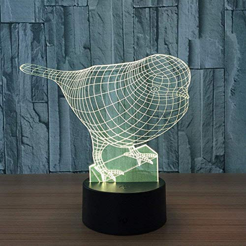 dsajgker 7 Color Bird Lamp 3D Led Visual Night Lights for Kids Touch USB Table Lampe Baby Sleeping Nightlight 3D Led USB Light dsajgker 7 Color Bird Lamp 3D Led Visual Night Lights for Kids Touch USB Table Lampe Baby Sleeping Nightlight 3D Led USB Light