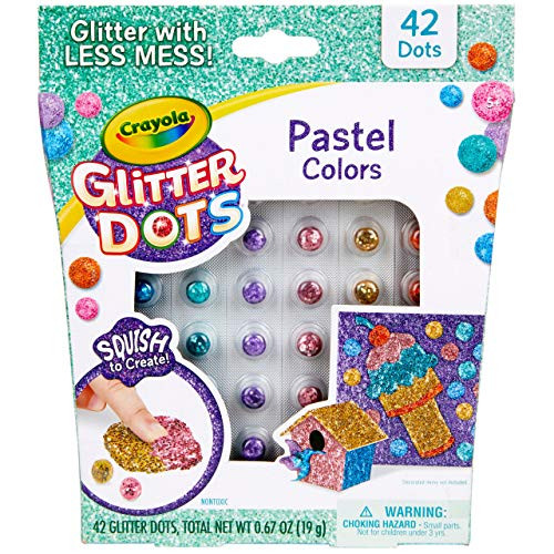 Crayola Glitter Dots Pastel Colors Glitter Craft Supplies 42 Count