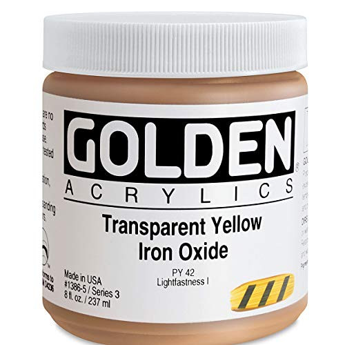 Golden Heavy Body Acrylic - Transparent Yellow Iron Oxide 8oz jar