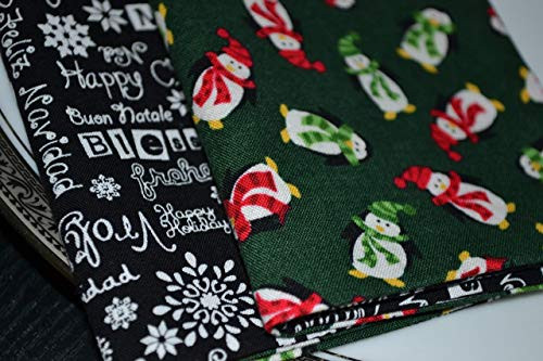 Cloth Napkins Reversible Christmas Scenes/Set of 8