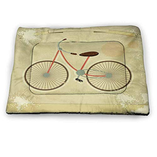 Pet Crate Mat Dog Bed Tartan Absorbent Durable  and  Washing Machine Safe Traditional Plaid with Diagonal Lines and Rhombuses Scottish Culture Inspirations for Pets Sleeping Multicolor -21 inchx14 inch-