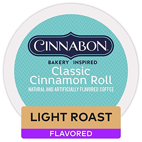 Cinnabon Classic Cinnamon Roll Keurig Single-Serve K-Cup Pods Light Roast Coffee 12 Count -Pack of 1--SET OF 2