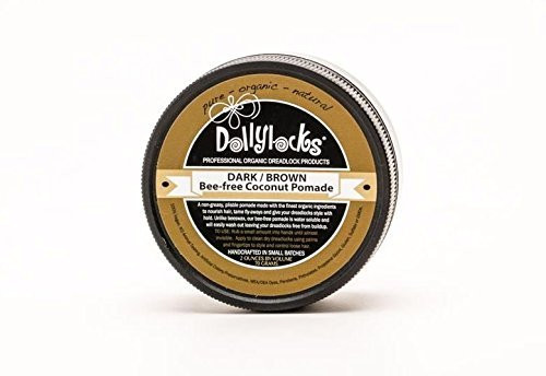 Dollylocks 2oz Bee-Free Coconut Pomade for Dreadlocks - Dark / Brown