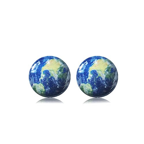 Planet Earth Stud Earrings - Earth Earrings - Globe - World- Space - Earrings - Hypoallergenic Surgical Steel Earrings - Earth Studs