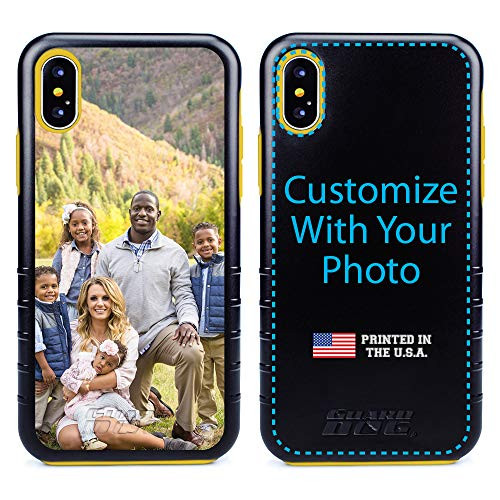 Guard Dog Custom iPhone Xs Max Cases - Personalized - Make Your Own Protective Hybrid Phone Case -Black Yellow-