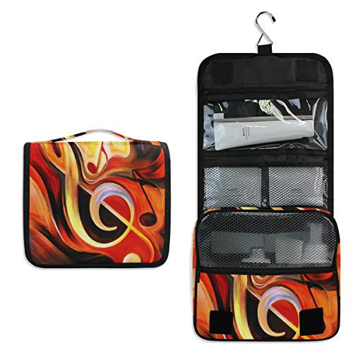 XMCL Hanging Toiletry Bag Art Painting Music Note Portable Travel Cosmetic Makeup Organizer Wash Bag with Hanging Hook for Women Men XMCL Hanging Toiletry Bag Art Painting Music Note Portable Travel Cosmetic Makeup Organizer Wash Bag with Hanging Hook for Women Men