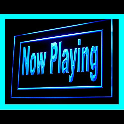 120104 Now Playing Audio Playlist Movies Theater Display LED Light Neon Sign
