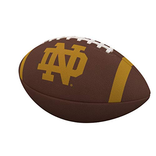 Logo Brands NCAA Notre Dame Fighting Irish Team Stripe Official-Size Composite Football Brown Logo Brands NCAA Notre Dame Fighting Irish Team Stripe Official-Size Composite Football Brown