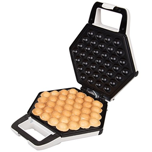 Bubble Waffle Maker- Electric Non stick Hong Kong Egg Waffler Iron Griddle (White)- Ready in under 5 Minutes Bubble Waffle Maker- Electric Non stick Hong Kong Egg Waffler Iron Griddle (White)- Ready in under 5 Minutes