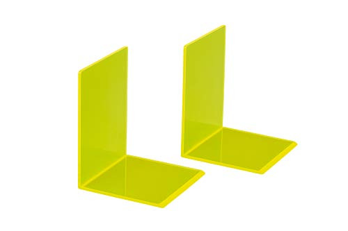 Maul Pack of 2 Premium Acrylic Bookends 10 x 10 x 13 cm Neon Yellow Maul Pack of 2 Premium Acrylic Bookends 10 x 10 x 13 cm Neon Yellow