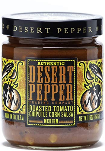 Desert Pepper Roasted Tomato Chipotle Corn Salsa Medium 16-Ounce -6 Pack-