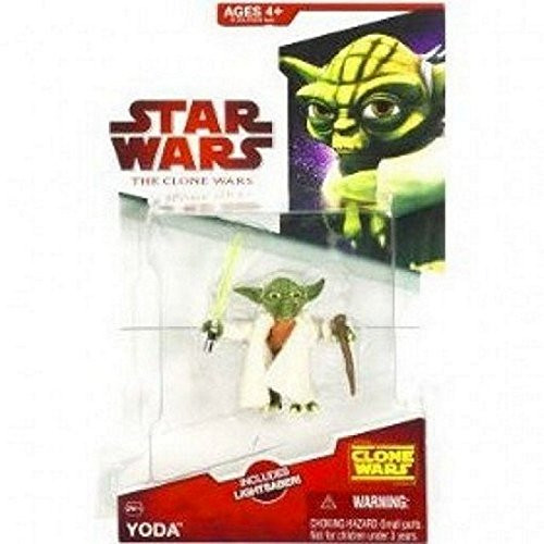 Star Wars 2009 Clone Wars Animated Action Figure Yoda with Cloth Robe