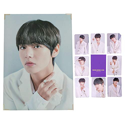 K-POP BTS Bangtan Boys BANGBANG CON LIVE Merchandise JUNG KOOK V Thick Coated Paper Premium Photo with 8 Photo Cards for Army -V-
