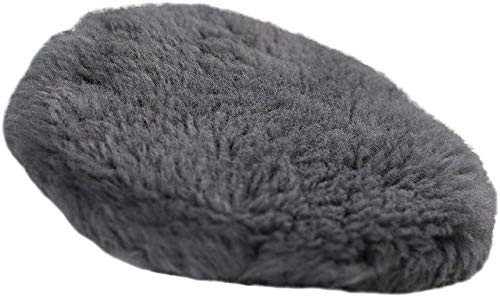 Gloss It EVO Grey Wool Heavy Cutting Pad - Hook  and  Loop Grip Buffing Pad for Compound Cutting  and  Polishing for Automotive Marine and Epoxies -6in-